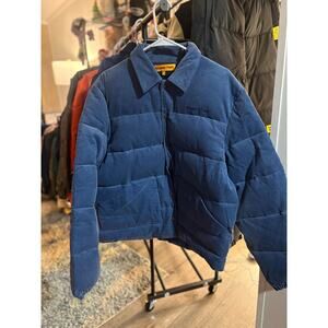NWT SZ M - Round 2 Corduroy Puffer Coat, Blue